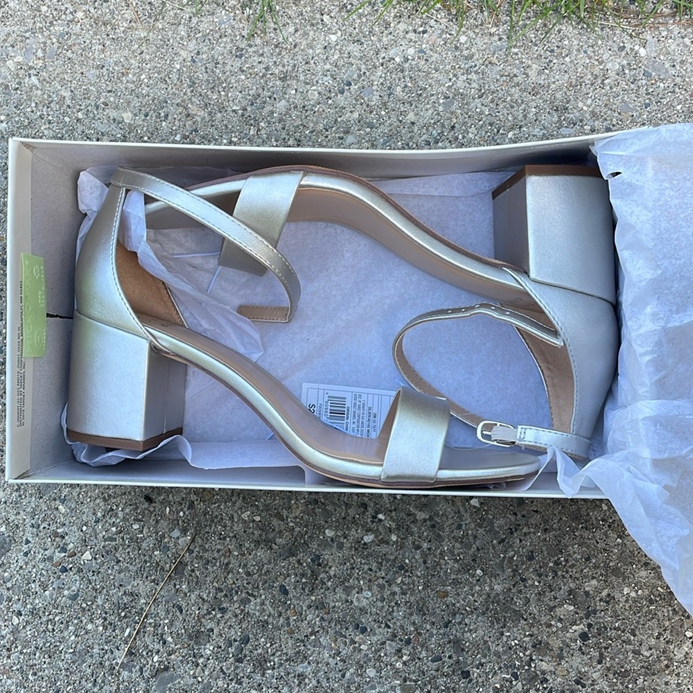 Silver Heels 2.5” Size 9